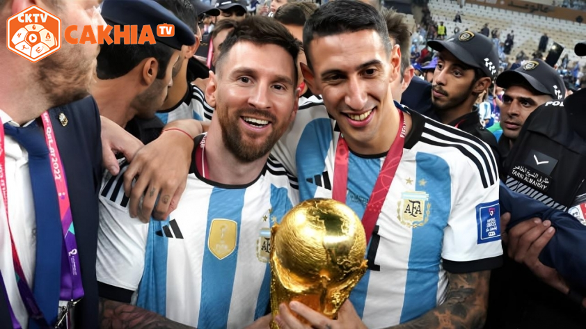 Di Maria gắn liền với các thành công của Messi tại ĐT Argentina. Ảnh: Getty