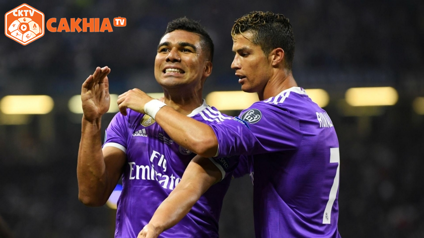 Casemiro có thể thi đấu cùng Ronaldo tại Al Nassr (Ảnh: Getty).