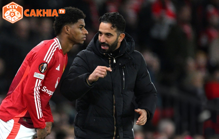 HLV Amorim bày tỏ quan điểm về Rashford. Ảnh: Getty