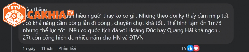 "Fan bóng đá Việt đánh giá cao khả năng Pierre Lamothe trở thành trụ cột quan trọng của ĐTQG trong thời gian tới"